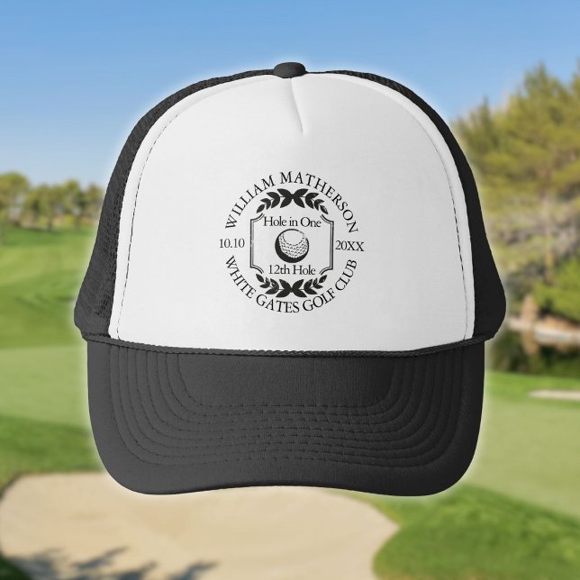 Boné Clássico Personalizado de Golfe Hole in One (Hole in One Classic Personalised Golf Trucker Hat)