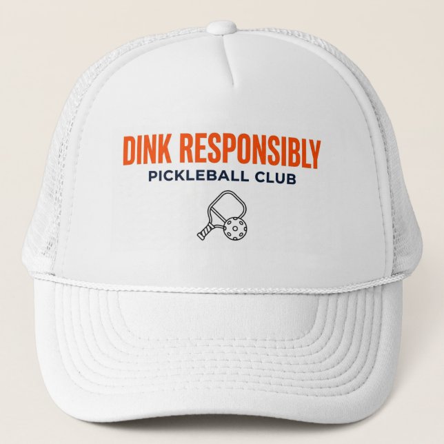Boné Clube de Pickeleball Dink Responsavelmente (Frente)