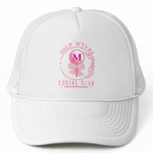 Clube Social de Golfe Monograma com Laço Rosa Chic