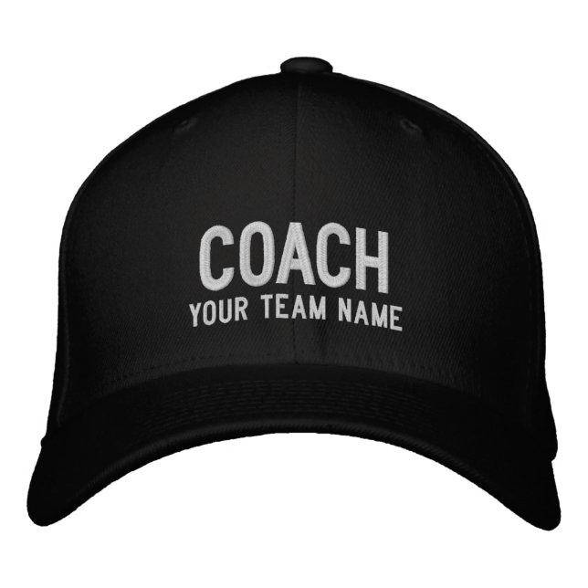 Boné Coach Sports Team Hat - Nome Personalizado (Frente)