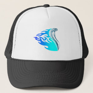 Boné cobra chama design azul