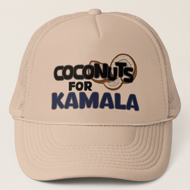 Boné Coconutos para Kamala Harris Meme Árvore de Coco E (Frente)