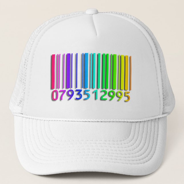 Boné Código de Barras White Trucker Hat (Frente)