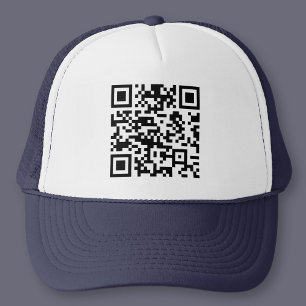 Boné Código QR Criado Instantaneamente (inserindo sua U