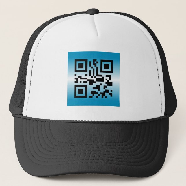 Boné Código QR® dizendo: TENHA UM FIM DE SEMANA DE EXCE (Frente)