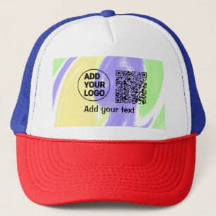Boné Código QR minimalista simples adicionar logotipo n