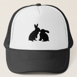 Boné Coelhos que beijam a silhueta