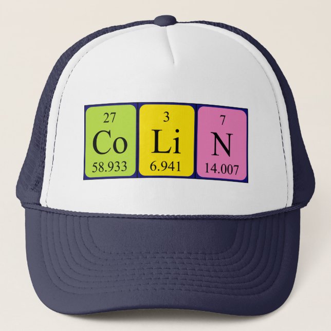 Boné Colin o nome da mesa periódica que (Frente)
