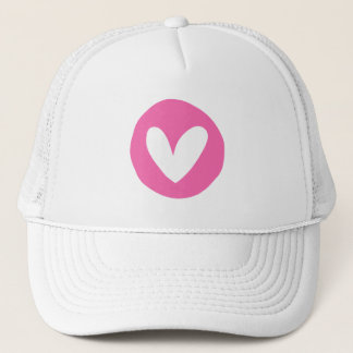 Boné com Coração Rosa Minimalista