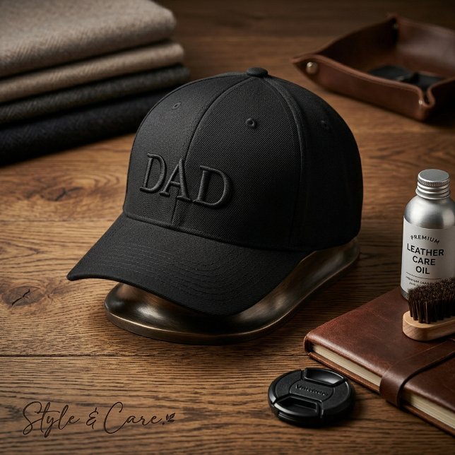 Boné com Letra DAD – Estilo Simples Bordado (DAD Lettering Hat – Simple Embroidered Style)
