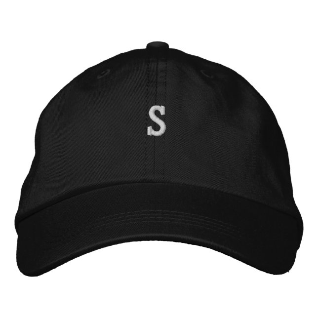Boné com Logo de Letra S Monograma Embroiderado (Frente)