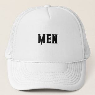 Boné com Nome de Texto Personalizado Branco e Bran