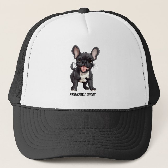 Boné 🐶Com texto personalizado, cachorrinho Frenchie (Frente)
