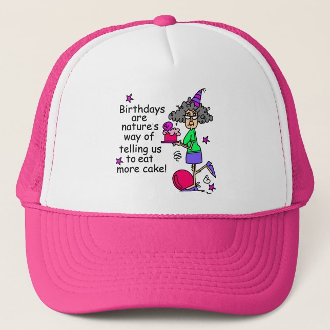 Boné Coma Mais Bolo Humor de Aniversário (Frente)