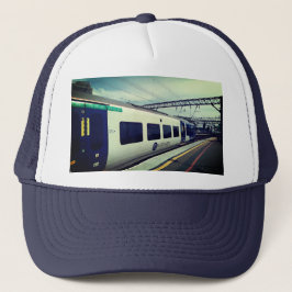Boné Comboio azul e branco