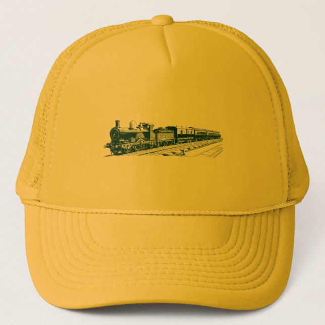 Boné Comboio Vintage - Verde escuro (Frente)