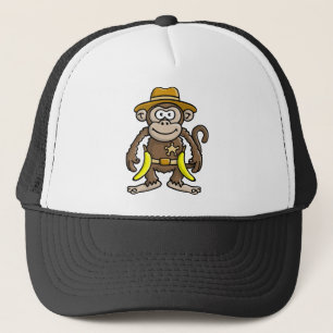 Boné comic monkey banana cowboy sheriff