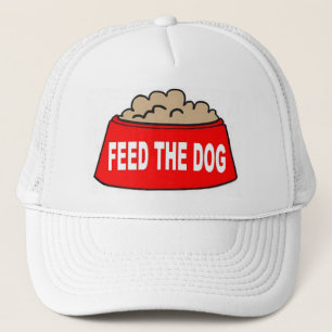 Boné Comida De Cachorro Vermelho Alimenta O Cão
