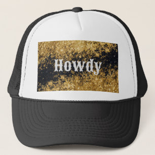 Boné Como Dourado Glitter Black Glitter Hat