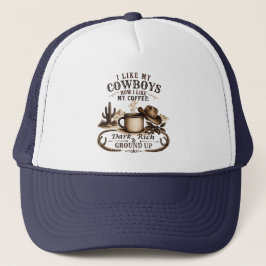 Boné Como Meus Cowboys Como Meu Café