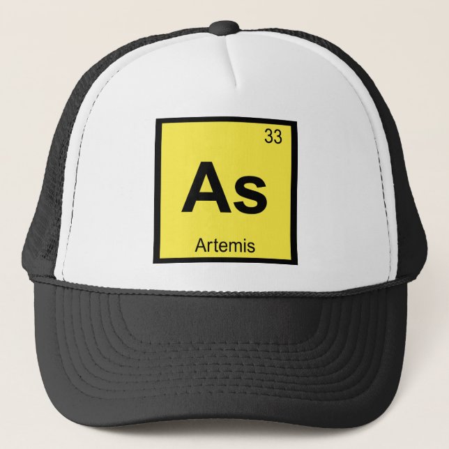 Boné Como - Tabela Periódica Química Artemis Deusa (Frente)
