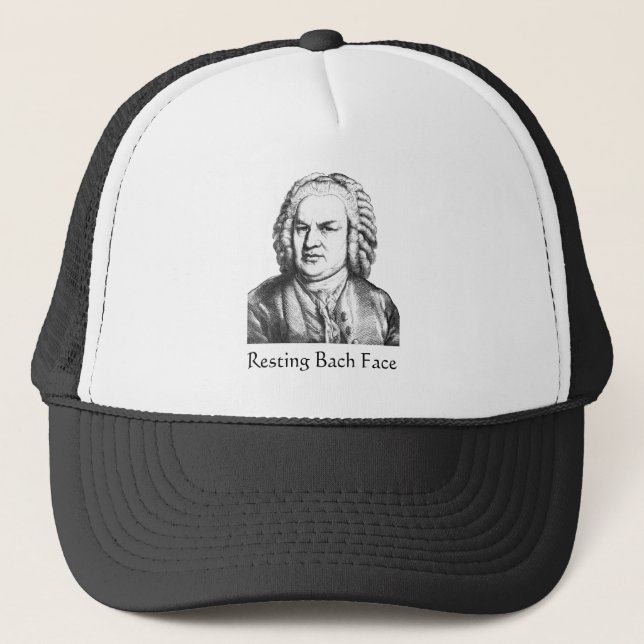 Boné Compositor de Música Clássica de Bach Face em Desc (Frente)
