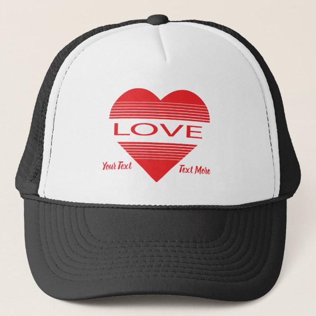 Boné Conceito de Amor e Romance com Elementos de Coraçã (Frente)