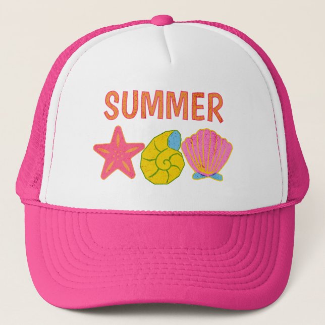 Boné Conchas de Verão Retrô (Frente)