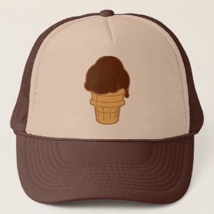Boné Cone de Sorvete de Chocolate
