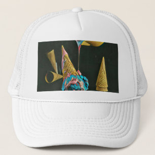 Boné Cone de sorvete de morango