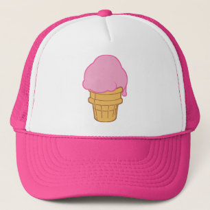 Boné Cone de Sorvete Rosa