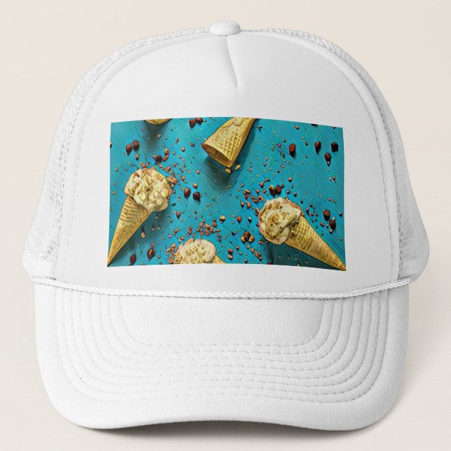 Boné Cones de waffle de sorvete (Frente)
