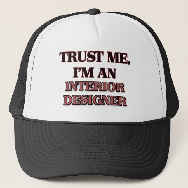 Boné Confie que eu mim é um designer de interiores (Frente)