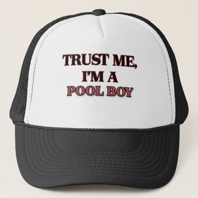 Boné Confie que eu mim é UM MENINO da PISCINA (Frente)