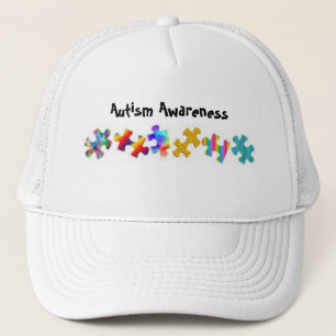 Boné Consciência do autismo (todo o branco)
