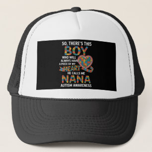 Boné Conscientização do Autismo Presente de Nana Puzzle