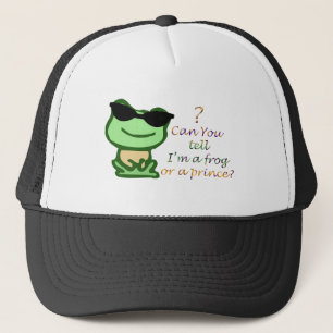 Boné Consegue dizer se sou um sapo ou príncipe?