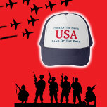 Boné Conservador Veteran USA Hat<br><div class="desc">Patriótico "Lar dos EUA dos Bravos" | Terra dos Gratuitos". Veteranos Conservadores Americanos. Exército/Marinho/Força Aérea/Marines/Guarda costeira</div>