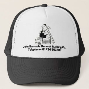 Boné Construtor geral com materiais de construção.