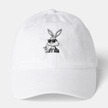 Cool Rabbit in Suit Graphic Cap