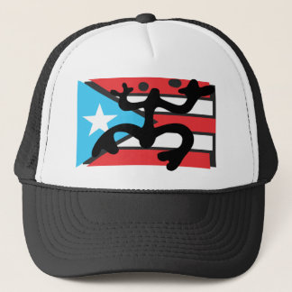 Boné Coqui sobre la Bandera de Puerto Rico