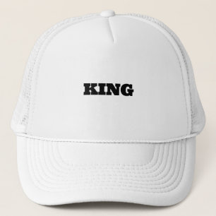 Boné Cor Branca Personalizada do Nome de Texto Rei
