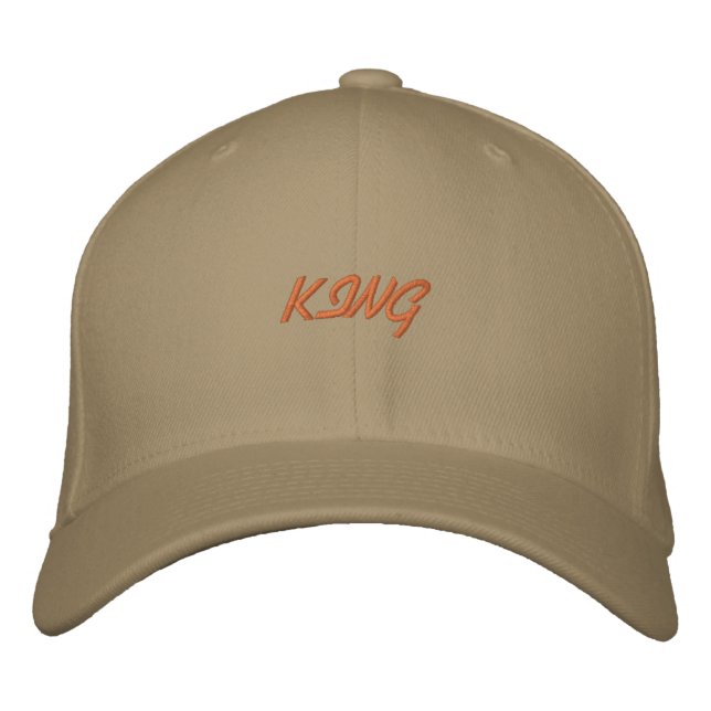 Boné Cor do Khaki Rei Texto com Lã Básica Flexfit (Frente)