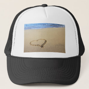 Boné Coração Areia da Praia Paraíso Tropical Destino