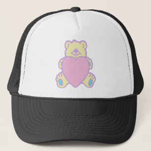 Boné Coração de Amor de Urso Bonito
