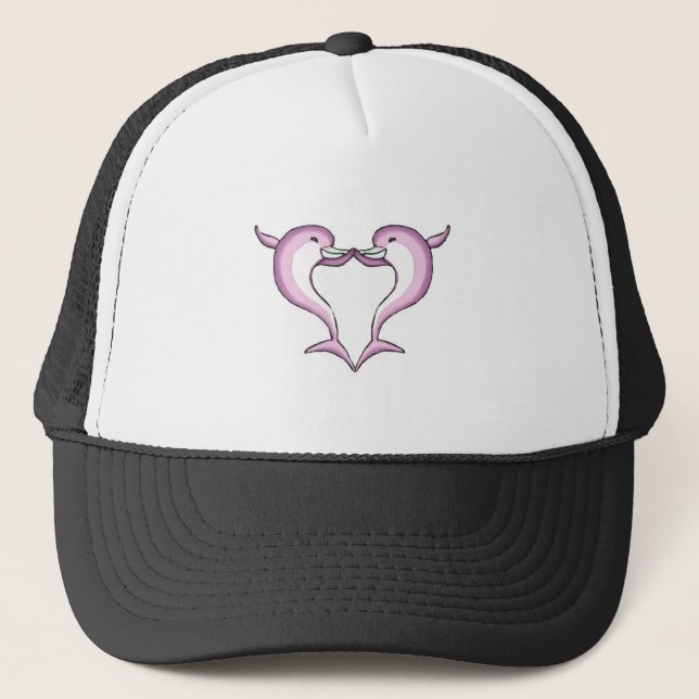 Boné coração de golfinho rosa (Frente)