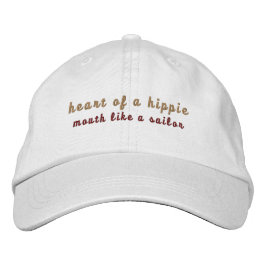 Boné Coração de Hippie Boca de Marinheiro Chapéu Branco