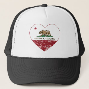 Boné coração de Lake Tahoe da bandeira de Califórnia