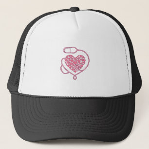 Boné Coração Estetoscópio Amor Médico Camisa Desenho Ve