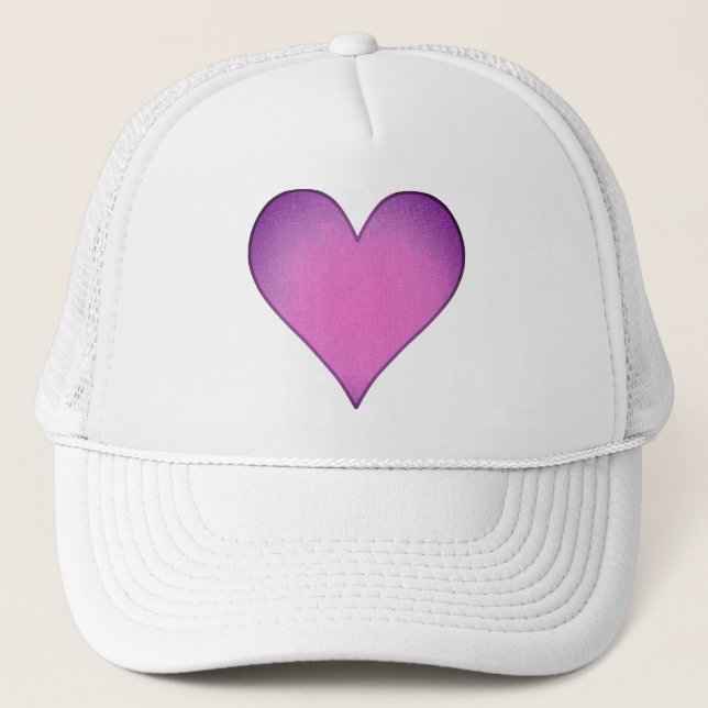 Boné Coração Rosa e Roxo (Frente)